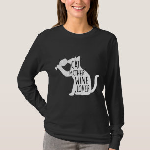 Camiseta Gato Madre Navidades de vino Mujeres Mascota Gato 