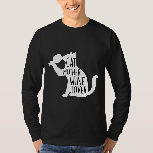 Camiseta Gato Madre Navidades de vino Mujeres Mascota Gato  (Anverso)