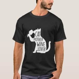 Camiseta Gato Madre Navidades de vino Mujeres Mascota Gato