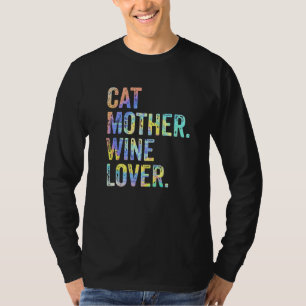 Camiseta Gato Madre Wine Lover Funny Dueño Del Gato Lover T