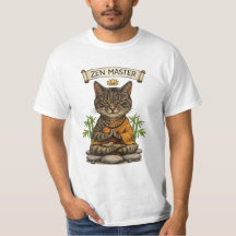 Gato Maestro Zen Divertido Regalo Gato Gris Atigra