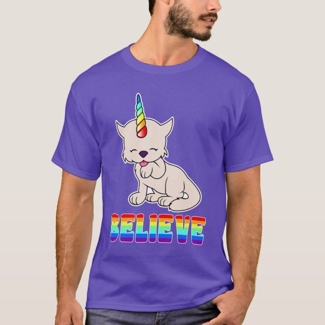Camiseta Gato mágico = Kittycorn del unicornio (Anverso)