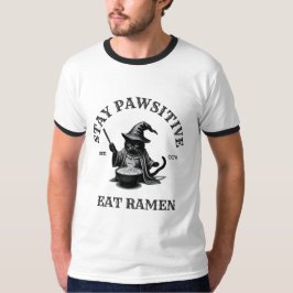 Camiseta Gato Mago del Ramen – Arte de Anime de Comida Mági