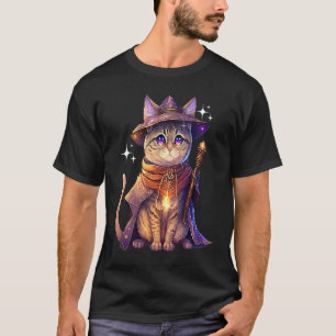 Camiseta Gato Mago Fantasía Hechicería Gato