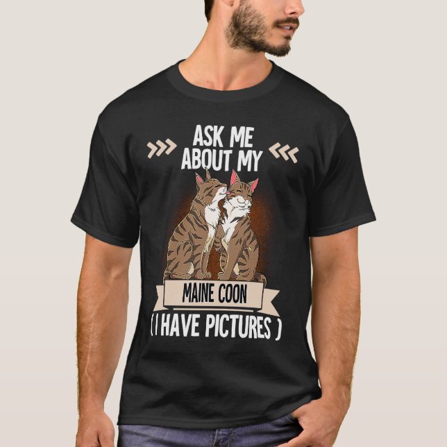 Camiseta Gato Maine Coon 8 (Anverso)