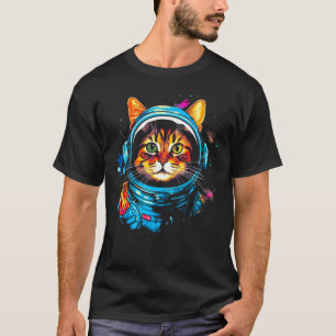Camiseta Gato Maine Coon Astronauta