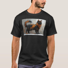Camiseta Gato Maine Coon esponjoso