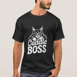 Camiseta Gato Maine Coon Jefe de Abrazos Amante Felino