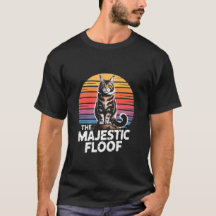 Camiseta Gato Maine Coon Orgulloso Floof Atardecer Retro Fe