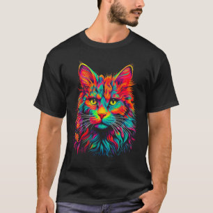 Camiseta Gato Maine Coon Pop Art
