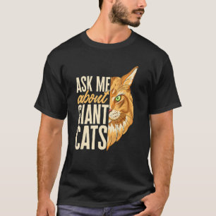 Camiseta Gato Maine Coon Pregúntame Sobre Gatos Gigantes