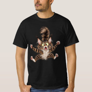 Camiseta Gato Maine Coon sorprendido