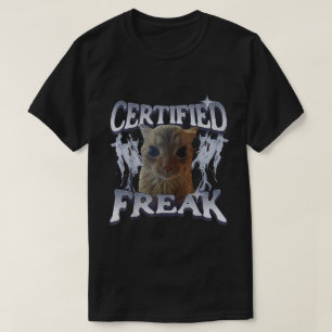 Camiseta Gato maldecido de gato con certificado Freak Eat C