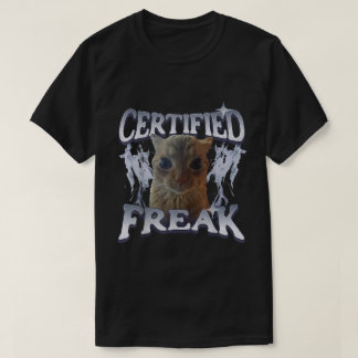 Camiseta Gato maldecido de gato con certificado Freak Eat C