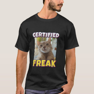 Camiseta Gato maldito gato con cemento de comida helada cer