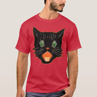 Camiseta Gato malhumorado de gato negro de Halloween