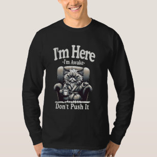 Camiseta Gato Malhumorado Sarcástico Amante del Café Meme D