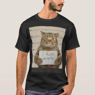 Camiseta Gato malo que odio a la gente