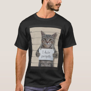 Camiseta Gato malo que odio a la gente 1
