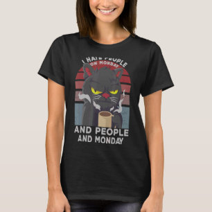 Camiseta Gato malo que odio por la mañana Gato que gatito