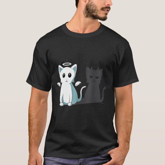 Camiseta Gato malvado de Purr Evil Devil Feliz Gato de Hall (Anverso)