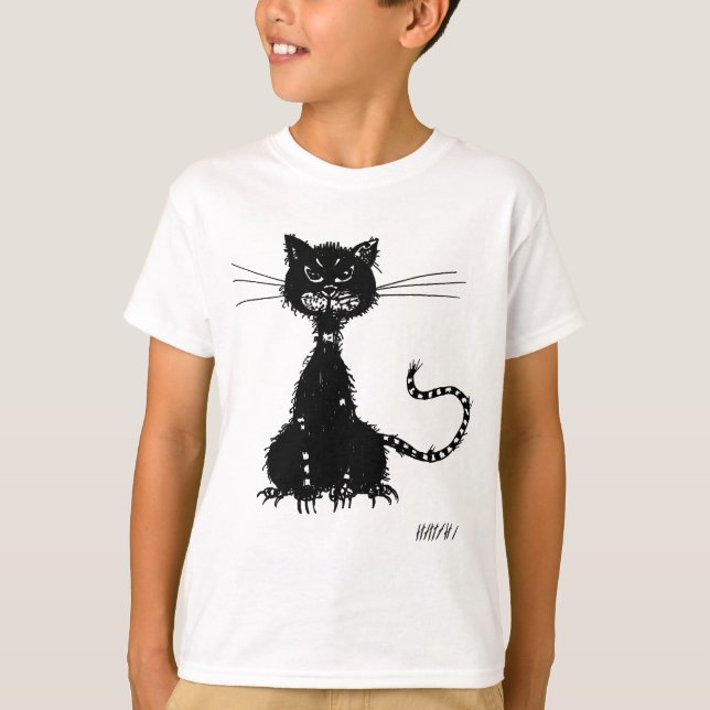 Camiseta Gato malvado Grunge Kids (Anverso)