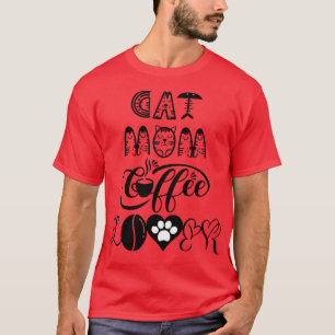 Camiseta Gato mamá amante del café Diseño de gato 15