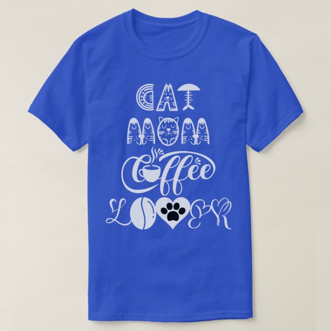 Camiseta Gato mamá amante del café Diseño de gato 16 (Diseño del anverso)