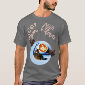 Camiseta Gato mamá amante del café Diseño de gato 18