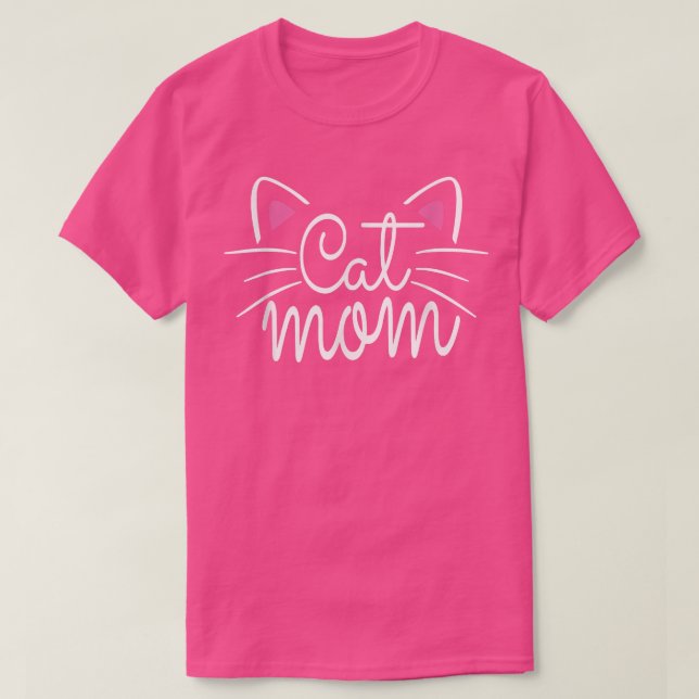 Camiseta Gato: Mamá feliz día de la madre para los amantes  (Diseño del anverso)