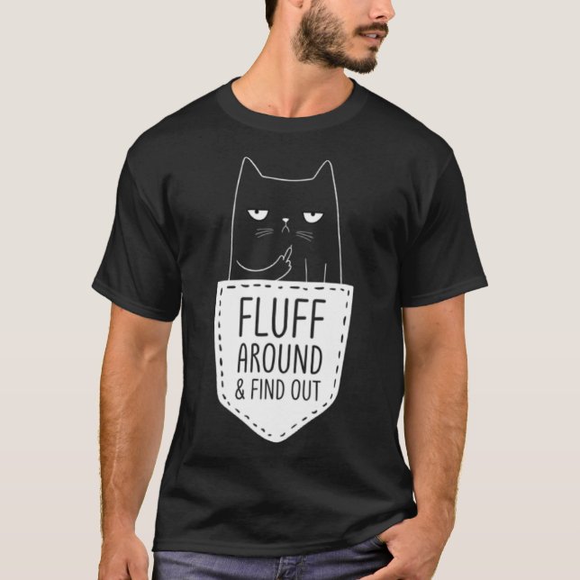 Camiseta Gato Mamá Fluff Y Descubre Gato Papá Gatito Po (Anverso)