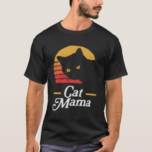 Camiseta Gato Mamá Ochenta Estilo Gato Dolor