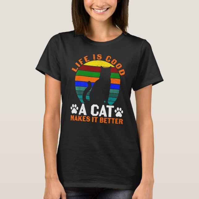 Camiseta Gato Mamá rescató animales Rescate animal Gato 1 (Anverso)