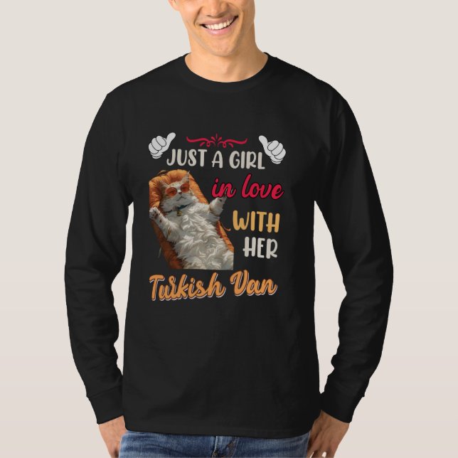 Camiseta Gato Mamá SOLO CHICA ENAMORADA DE SU VAN TURCO W (Anverso)