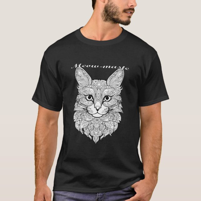 Camiseta Gato Mandala de Relax (Anverso)