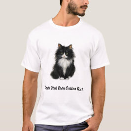 Camiseta Gato Manx Crea tu propio texto personalizado 