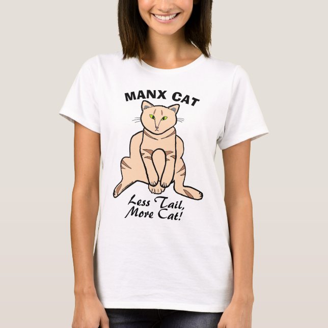Camiseta Gato Manx - Menos Cola Más Gato!Gato (Anverso)