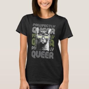 Camiseta Gato marcadamente Queer Con Gafas De Sol Orgullo A