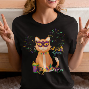 Camiseta Gato Mardi Gras