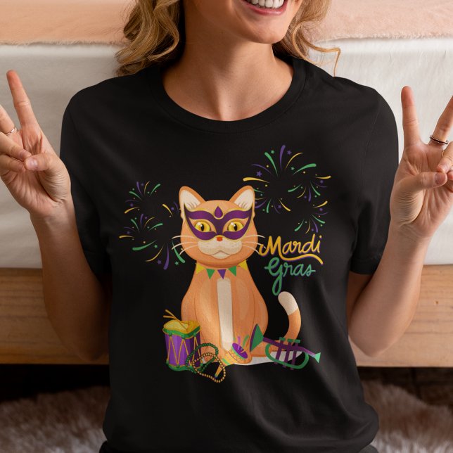 Camiseta Gato Mardi Gras (Subido por el creador)