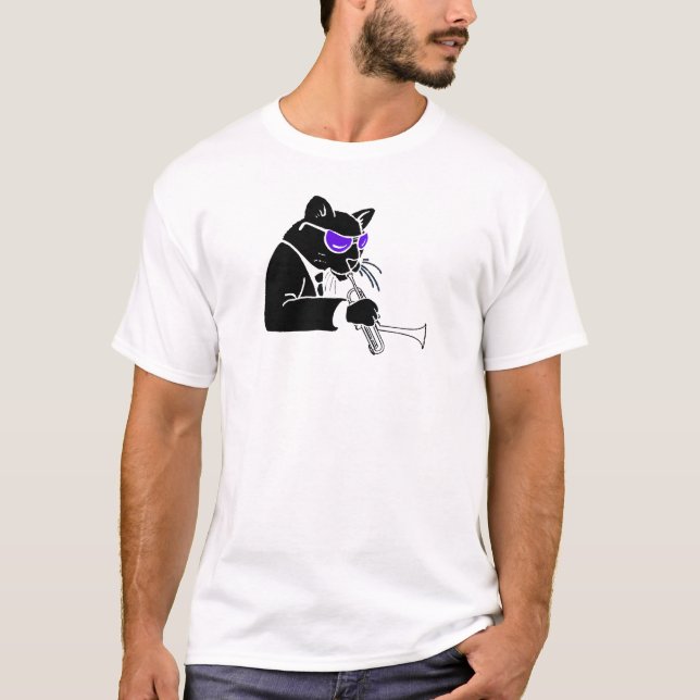 Camiseta Gato mareado de la trompeta (Anverso)