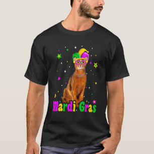 Camiseta Gato Máscara Abisinia Carnavales Mardi Gras Animal