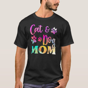 Camiseta Gato mascota y madre de perro tiren el día de la m