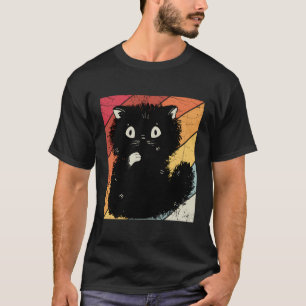 Camiseta Gato Masculino Vintage Diversión Bebida Retro Masc