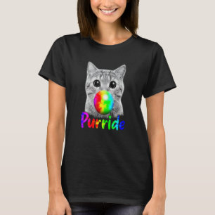 Camiseta Gato masticando chicle Orgullo bandera LGBQ Com