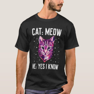 Camiseta Gato Maúlla Sé Mamá Gato Papá Gato Humor Gato Ch