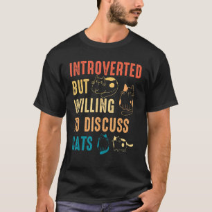 Camiseta Gato Maullar Amantes de los Gatos Introvertidos Pe