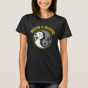 Camiseta Gato Maullar Y Myang Japonés Yin Yang Gatos