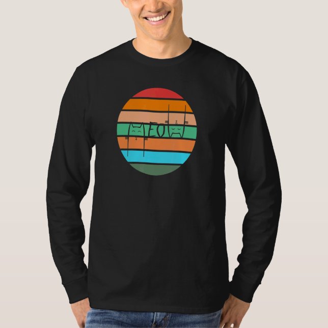 Camiseta Gato Maullido Atardecer (Anverso)