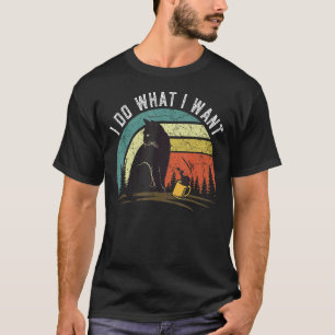 Camiseta Gato Maullido Para Mujeres Hombres Hago Lo Que Qui